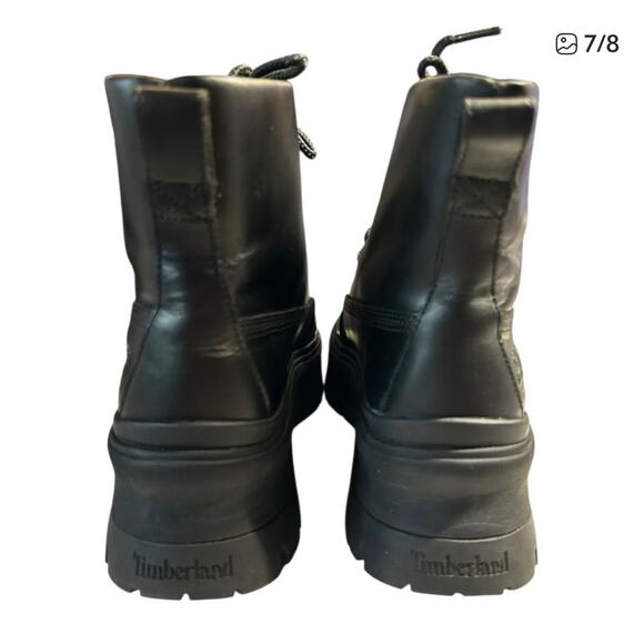 Timberland Roxie Lane Mid Lace Women's Boot - Black Full Grain - Size: 8.5 - Picture 6 of 7